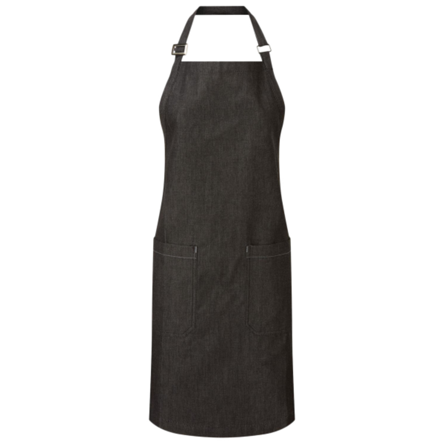 Cotton denim bib apron, organic and Fairtrade certified Thumbnail