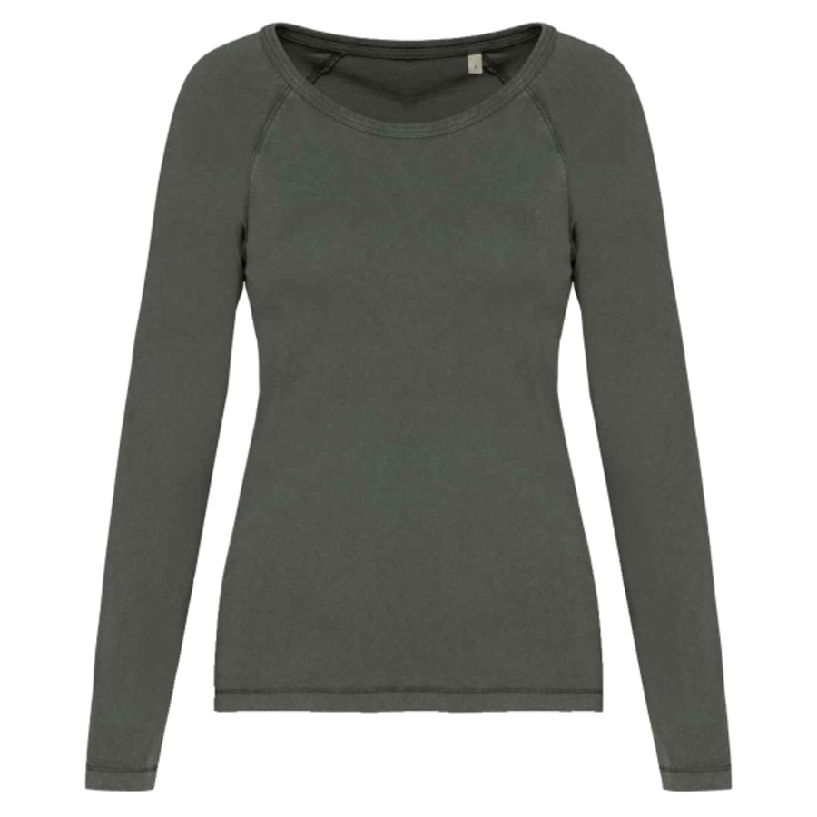 Native Spirit Ladies Raglan Long Sleeve Washed T-Shirt Thumbnail