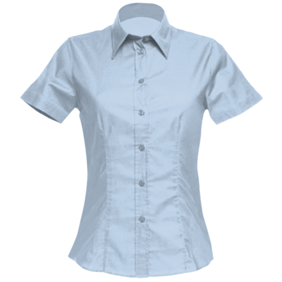 Women's workplace Oxford blouse short-sleeved (tailored fit) Thumbnail
