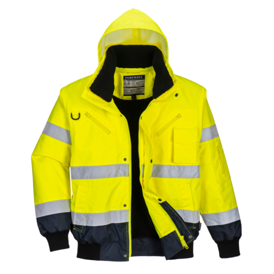 Hi-vis contrast bomber jacket (C465) Thumbnail