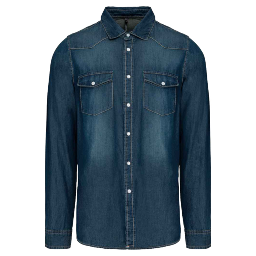 Men's long-sleeved denim shirt Thumbnail