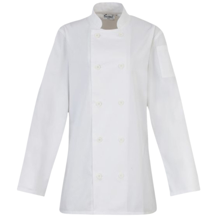 Women's long sleeve chef's jacket Thumbnail