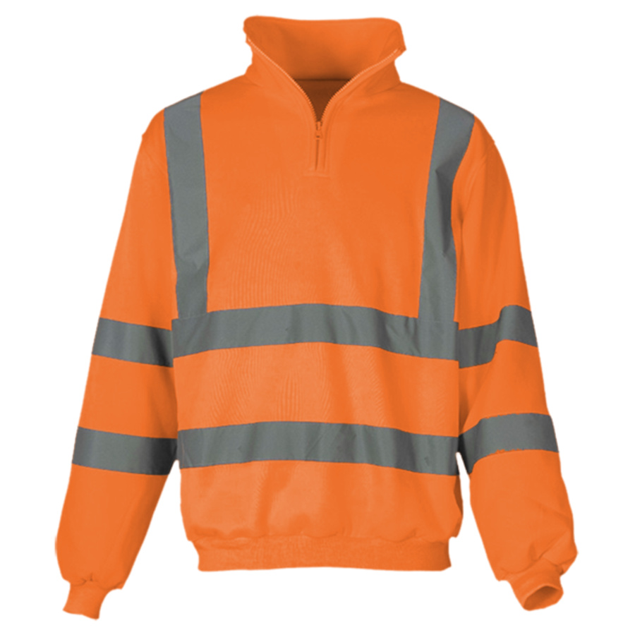 Hi-vis ¼ zip sweatshirt (HVK06) Thumbnail