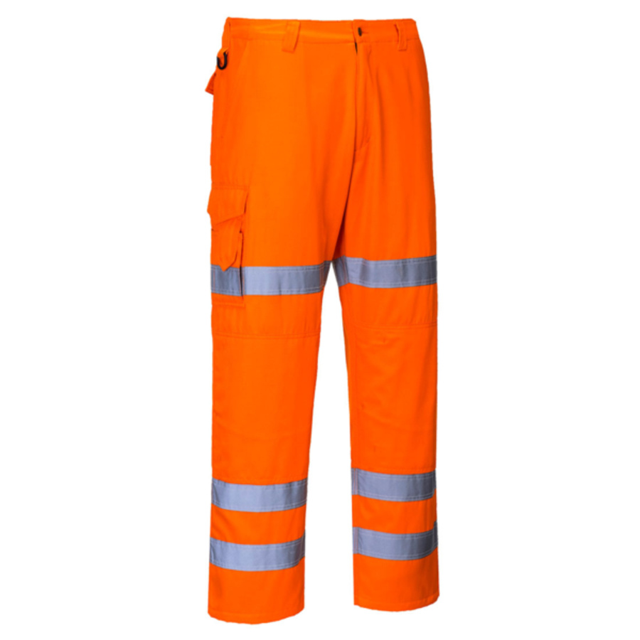 RT49 - Hi-Vis Three Band Work Trousers Orange Thumbnail