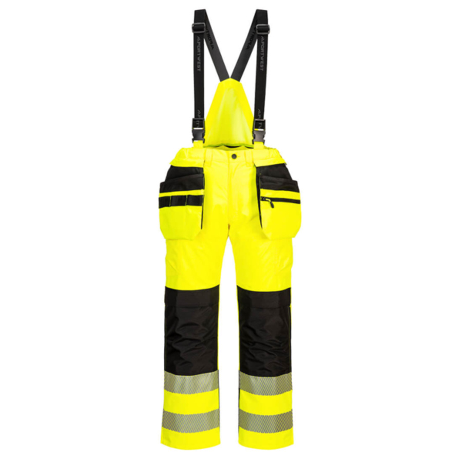 Portwest Hi-Vis Rain Trousers Yellow/Black Thumbnail